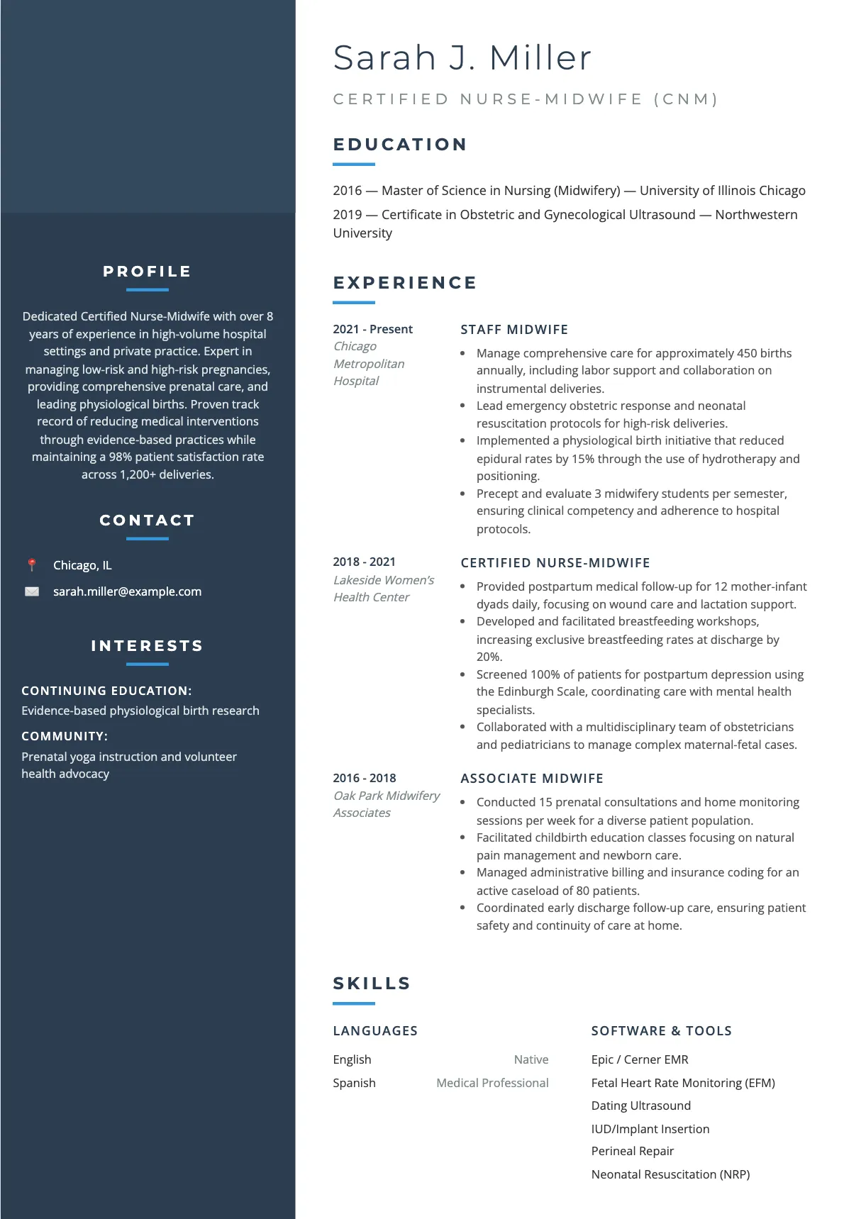 Midwife Resume: Example and Writing Guide for 2026