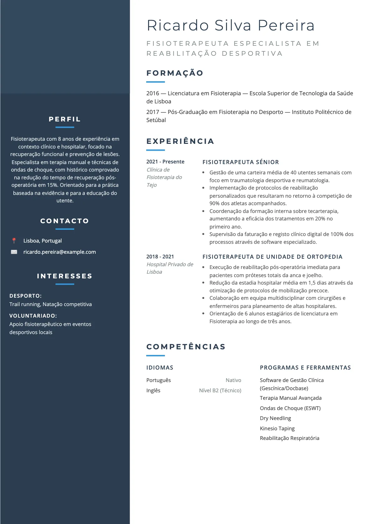 Exemplo de Currículo para Fisioterapeuta 2026
